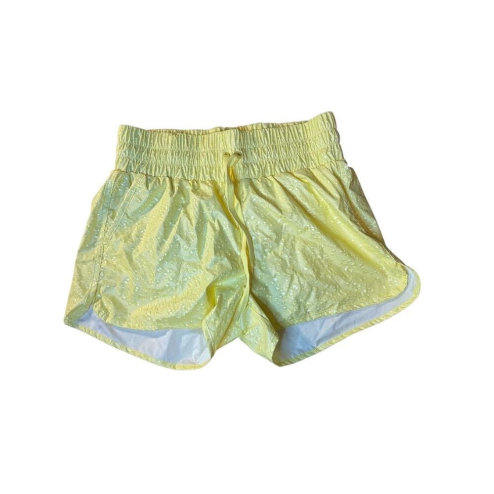 NWOT Zyia Active Fizzy Lemon Bubbles Hi-Rise Bomber Shorts size medium